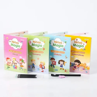 Kit de 4 libros mágicos de caligrafía