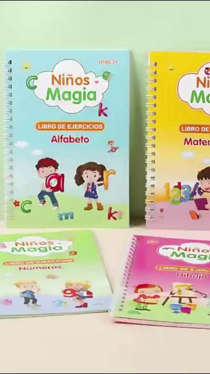 Kit de 4 libros mágicos de caligrafía